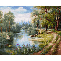 BK-GX9922 Картина по номерам Дорога через лес