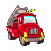 ASK029 Картина за номерами Пожежна машина (Без коробки) ArtStory