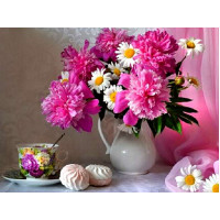 Алмазна живопис My Art Дачний букет (TN081, На підрамнику)