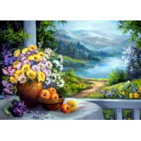 Набір вишивка алмазна My Art Гірський пейзаж (TN363, На підрамнику)