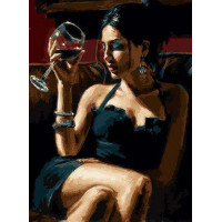 Алмазна техніка My Art Дама з келихом (TN709, На підрамнику)