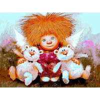 VK284 Картина розмальовка Сонячний янгол з іграшками Babylon VK284 Картина розмальовка Сонячний янгол з іграшками Babylon