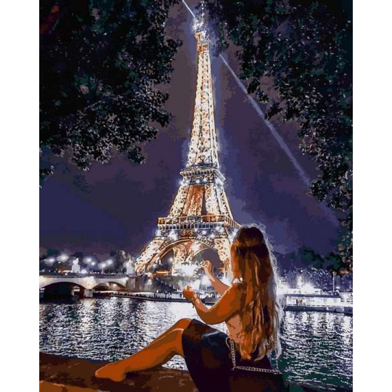 VP1381 Картина за номерами Романтика вечірнього Парижа Babylon