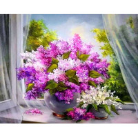 Алмазна вишивка My Art Букет бузку для душі (TN385, На підрамнику) Алмазна вишивка My Art Букет бузку для душі (TN385, На підрамнику)