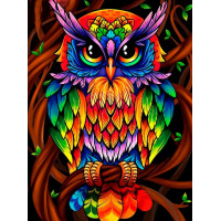 Алмазна вишивка ТМ Алмазна мозаїка Барвистий пугач (DMF-335, На підрамнику)