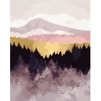SR-B-SY6021 Картина за номерами Горі на світанку (із золотою фарбою)Strateg SR-B-SY6021 Картина за номерами Горі на світанку (із золотою фарбою)Strateg