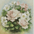 Алмазна вишивка Dream Art Пастельні троянди (54 х 54 см) (DA-31504, Без підрамника)