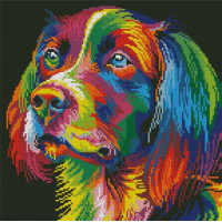 Алмазна вишивка Dream Art Райдужний пес (36 х 36 см) (DA-31661, Без підрамника) Алмазна вишивка Dream Art Райдужний пес (36 х 36 см) (DA-31661, Без підрамника)