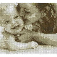 Алмазна мозаїка Dream Art Обіймашки з малюком. (24 х 27 см) (DA-31665, Без підрамника)