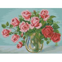 Картина зі страз Dream Art Садові троянди (27 х 37 см) (DA-31833, Без підрамника)