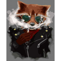 SR-SY6727 Розмальовка за цифрами Крутий єнотStrateg SR-SY6727 Розмальовка за цифрами Крутий єнотStrateg