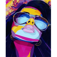 SR-SY6912 Картина за номерами Поп-арт в очкахStrateg