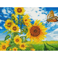 Алмазна картина Rainbow Art Метелик на соняхах (EJ1351, На підрамнику)