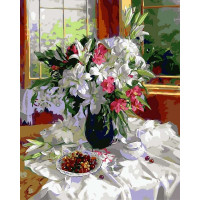 VP334 Картина за номерами Лілії та червона смородина Babylon VP334 Картина за номерами Лілії та червона смородина Babylon