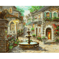 BK-GX7172 Малювання на полотні Міський фонтан