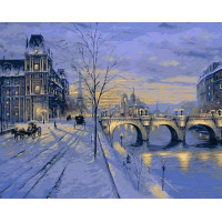 MR-Q646 Картина розмальовка Париж взимкуMariposa MR-Q646 Картина розмальовка Париж взимкуMariposa