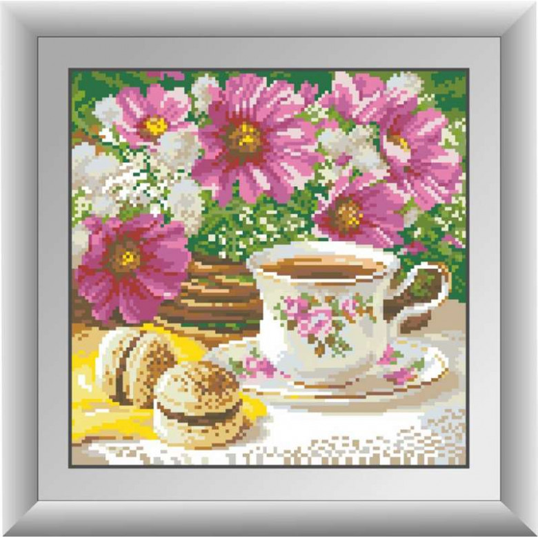 Алмазна живопис Dream Art Ранковий чай (повна зашивка, квадратне каміння) (DA-30278, Без підрамника)