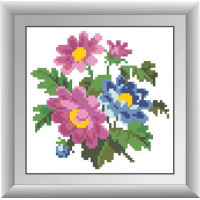 Алмазна техніка Dream Art Польовий букетик (без коробки, повна зашивка, квадратне каміння) (DA-30281M, Без підрамника)