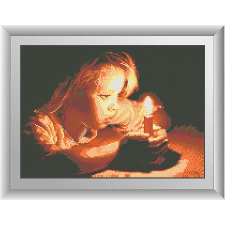 Алмазна живопис Dream Art Дівчинка зі свічкою (DA-30233, Без підрамника)