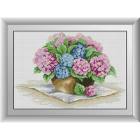 Набір алмазна мозаїка Dream Art Гортензії у вазі (DA-30366, Без підрамника)