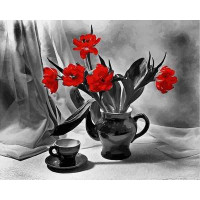 VP726 Полотно для малювання Кава та червоні маки Babylon VP726 Полотно для малювання Кава та червоні маки Babylon