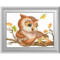 Алмазна мозаїка Dream Art Сова (квадратні камені, повна зашивка) (DA-30469, Без підрамника)