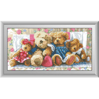 Набір вишивка алмазна Dream Art Плюшеве щастя (квадратні камені, повна зашивка) (DA-30470, Без підрамника)