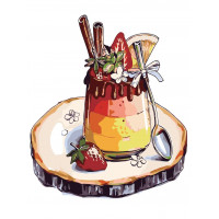 AS0314 Малюнок за цифрами Полунично-шоколадний десерт (Без коробки) ArtStory AS0314 Малюнок за цифрами Полунично-шоколадний десерт (Без коробки) ArtStory