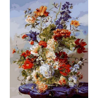 VP1040 Картина за номерами Букет на пурпуровому столику Babylon