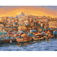 BK-GX9909 Картина розмальовка Приморське місто (Без коробки)