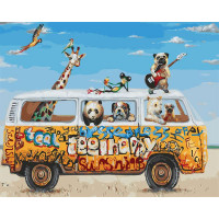 BK-GX26177 Картина розмальовка Поїздка в літо (Без коробки)