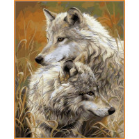NB034R Картина за номерами Степові вовки (в рамі) Babylon NB034R Картина за номерами Степові вовки (в рамі) Babylon