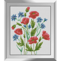 Алмазна мозаїка Dream Art Васильки з маками (DA-31438, Без підрамника)