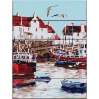 ASW107 Картина за номерами на дереві Гавань ArtStory