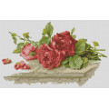 Картина зі страз Dream Art Червоні троянди (40 х 63 см) (DA-31582, Без підрамника)