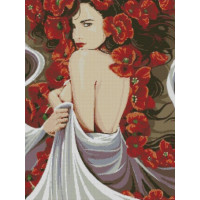 Алмазна вишивка Dream Art Дівчина з маками (48 х 63 см) (DA-31637, Без підрамника)