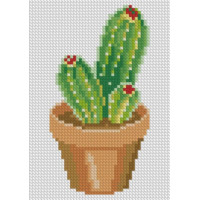 Картина стразами Dream Art Квітучий кактус (12 х 17 см) (DA-31651M, Без підрамника)
