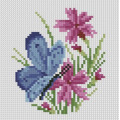 Алмазна мозаїка Dream Art Метелик з левзеєю (15 х 15 см) (DA-31772M, Без підрамника)