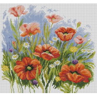 Алмазна живопис Dream Art Маки у полі (38 х 41 см) (DA-31806, Без підрамника)
