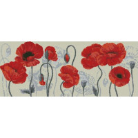 Алмазна картина Dream Art Гарячі маки (38 х 94 см) (DA-31817, Без підрамника)