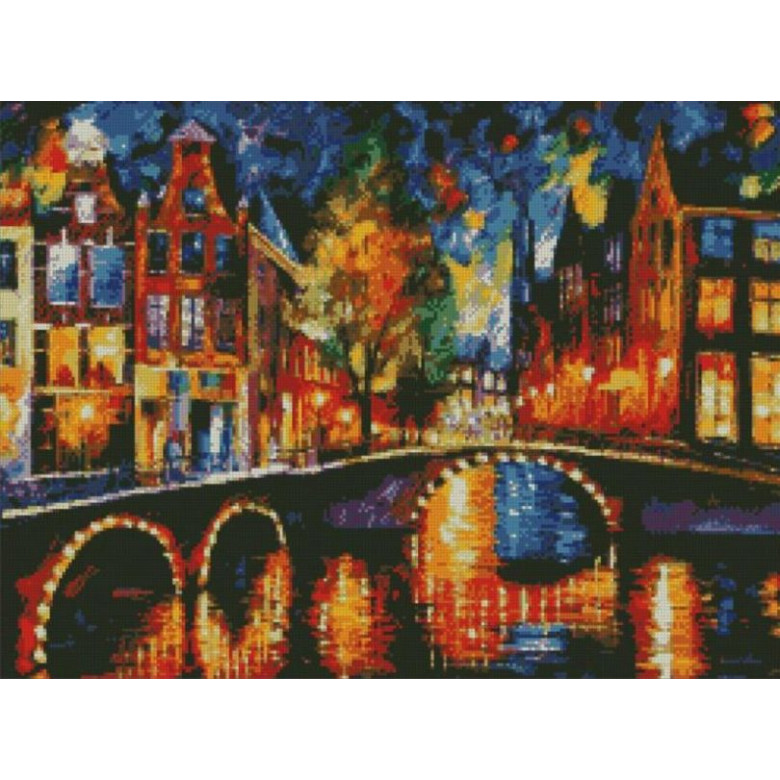 Картина алмазами Dream Art Мости Амстердаму (46 х 52 см) (DA-31845, Без підрамника)