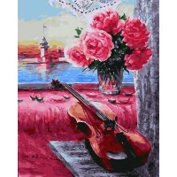 BK-GX45468 Розмальовка по номерах Скрипка на підвіконніRainbow Art BK-GX45468 Розмальовка по номерах Скрипка на підвіконніRainbow Art