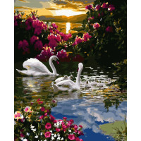 BK-GX45479 Картина за номерами Білі лебедіRainbow Art BK-GX45479 Картина за номерами Білі лебедіRainbow Art
