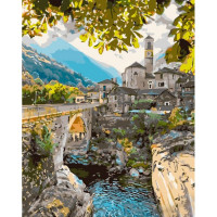 SR-GS1037 Картина за номерами Краса на фоні гірStrateg SR-GS1037 Картина за номерами Краса на фоні гірStrateg