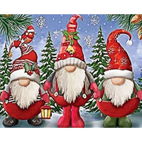 Алмазна мозаїка АлМазка Новорічні Гноми (АлМ-117, Без підрамника)