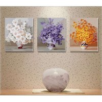 Модульні картини квіти – триптихи розміром 50 х 150 см