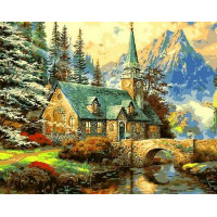 MR-Q497 Картина розмальовка Альпійський краєвид. КаплицяMariposa MR-Q497 Картина розмальовка Альпійський краєвид. КаплицяMariposa