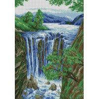 Картина вишивка алмазна ТМ Алмазна мозаїка Водоспад (DM-045, Без підрамника)