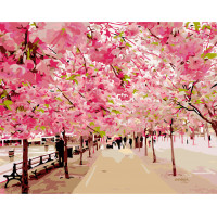 BK-GX6254 Картина за цифрами Цвітіння сакури (Без коробки)