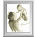Алмазна техніка Dream Art Батько з малюком (квадратні камені, повна зашивка) (DA-30443, Без підрамника)